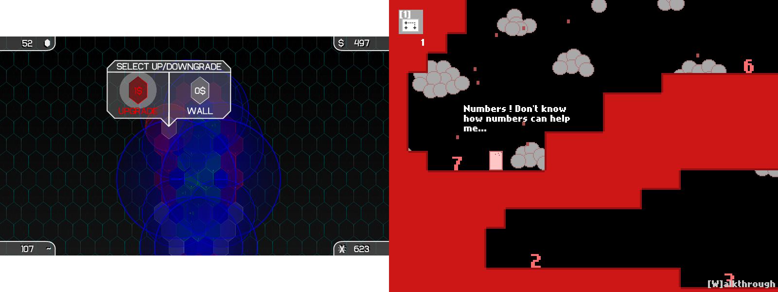 Screenshot of two Ludum Dare games