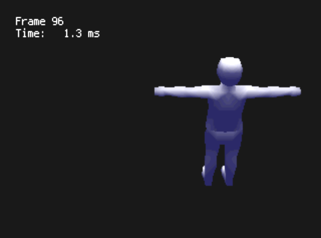 One model of a person with smooth shading