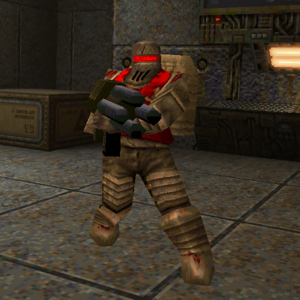 Super nailgun wielding enemy from Alkaline Quake.