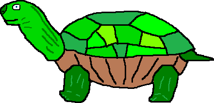 Drawing of a turtle made in MS Paint.