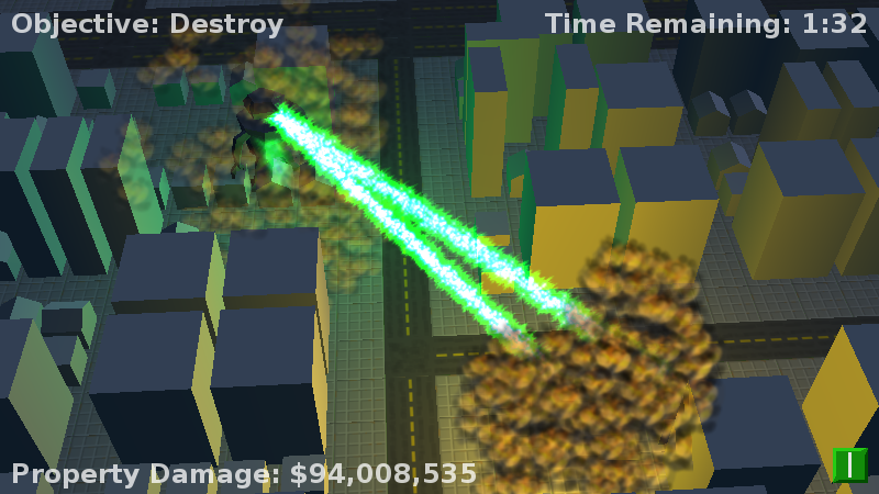 Screenshot of “Robot Rampage” video game