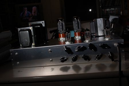 front of amplifier